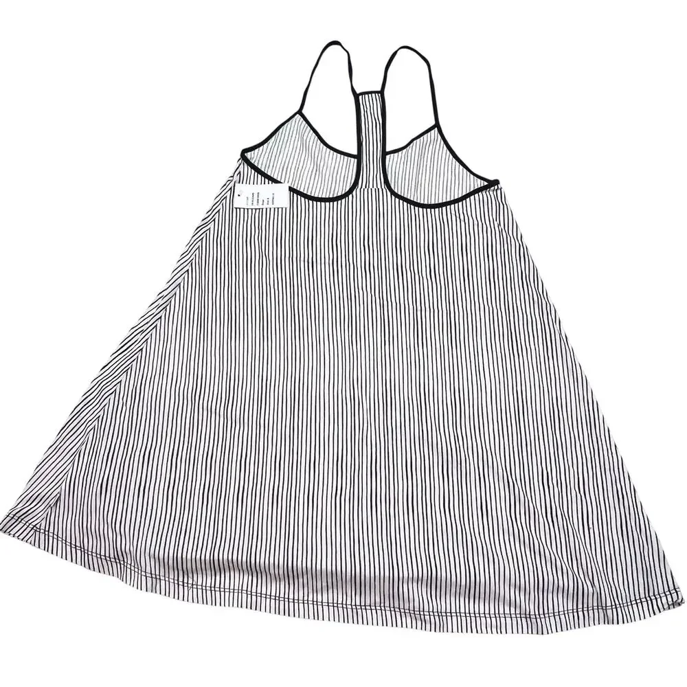 Vans Babydoll Mini Dress White & Black Striped Women Small T Shirt New with Tags - Picture 2 of 6